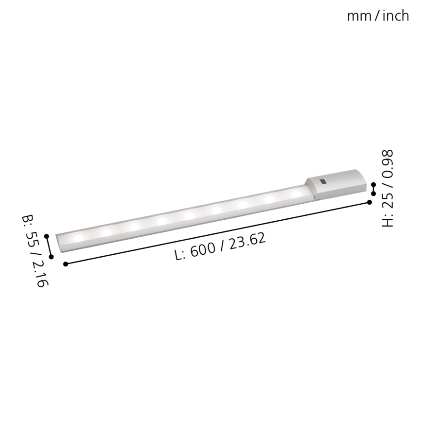 Eglo - Светодиодная сенсорная лампа для подсветки столешницы LED/8,1W/230V