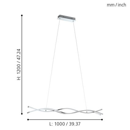Eglo - Світлодіодна люстра 3xLED/13W/230V