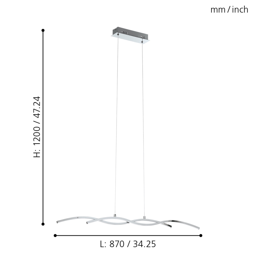 Eglo - Світлодіодна люстра 2xLED/9W/230V