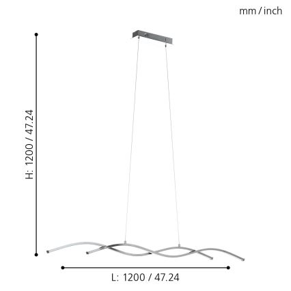 Eglo - Світлодіодна люстра 2xLED/14W/230V