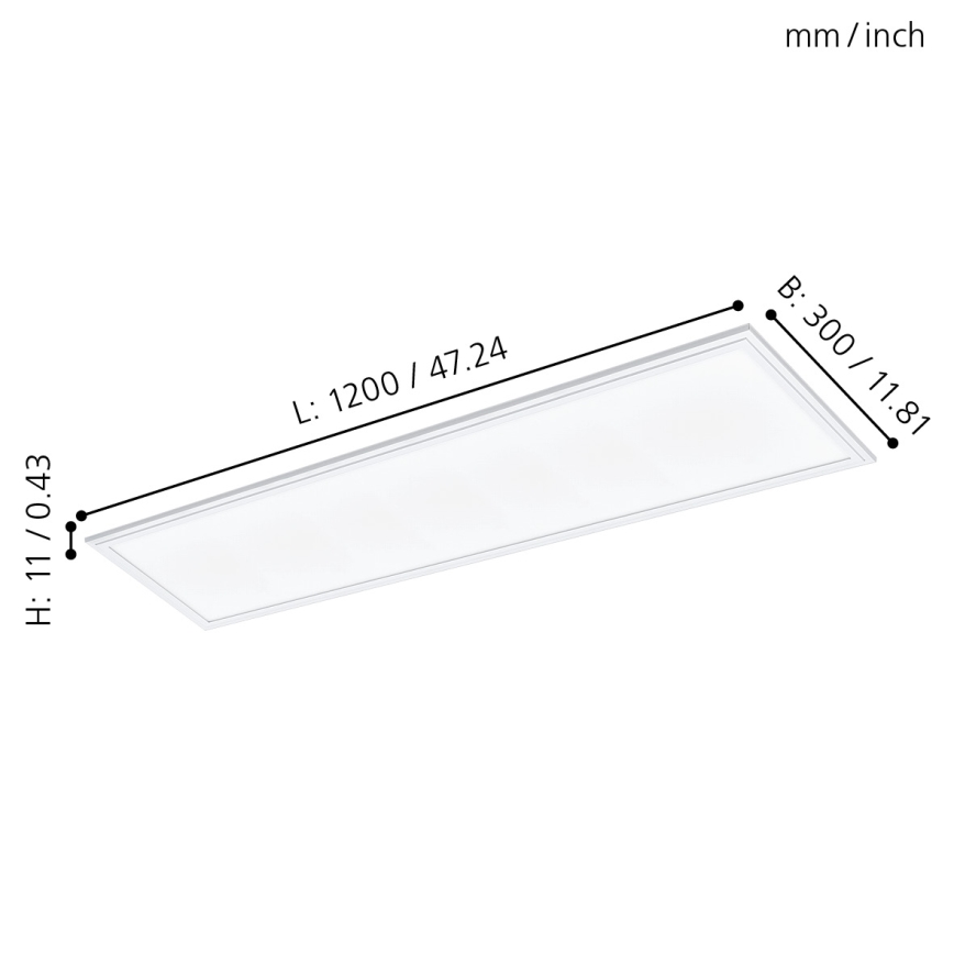 Eglo - Светодиодная встроенная потолочная панель LED/40W/230V