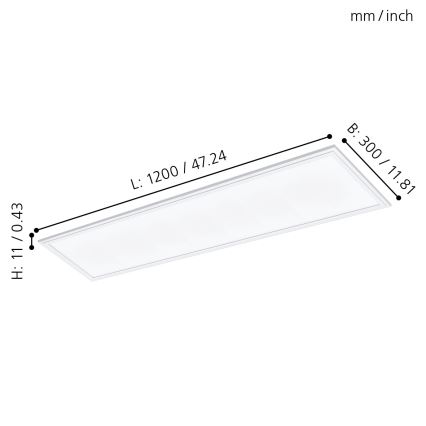 Eglo - Вбудована стельова LED панель LED/40W/230V