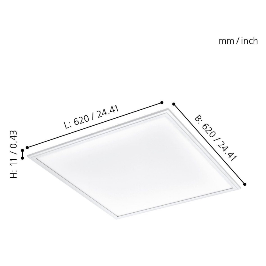 Eglo - Світлодіодна стельова панель LED/40W/230V