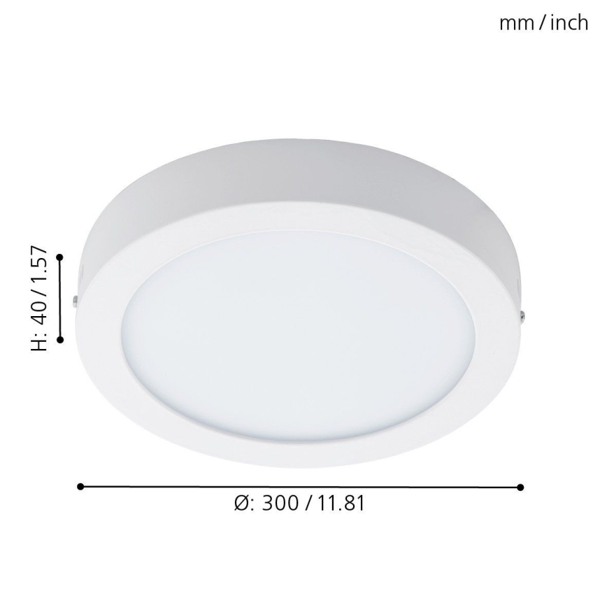 Eglo 96168 - Светодиодный потолочный светильник для ванной комнаты FUEVA 1 LED/22W/230V IP44