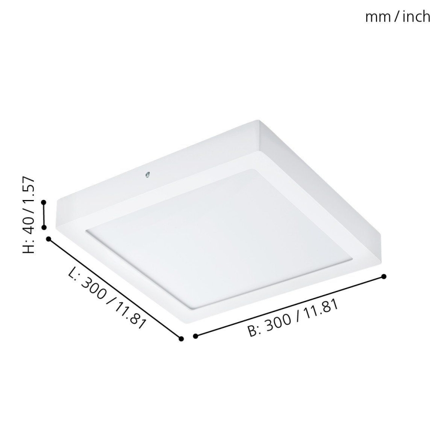 Eglo 96169 - LED потолочный светильник для ванной комнаты FUEVA 1 LED/22W/230V IP44 30x30 см