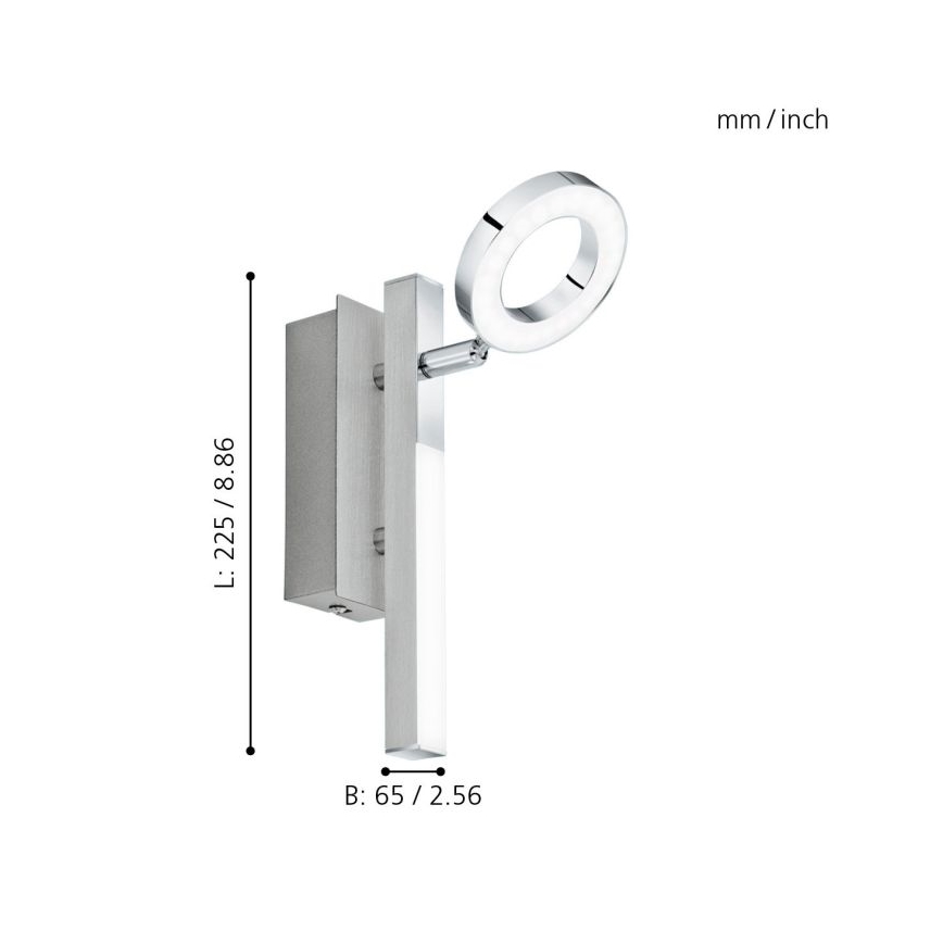 Eglo - Прожектор 1xLED/3,2W + 1xLED/2,2/230V