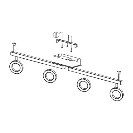 Eglo - Прожектор 4xLED/3,2W + 2xLED/3,3/230V