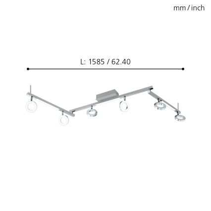 Eglo - Прожектор 6xLED/3,2W + 3xLED/3,3/230V