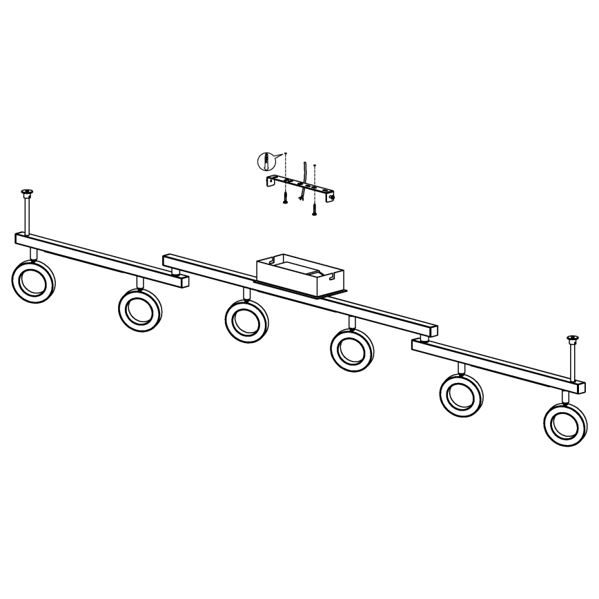 Eglo - Прожектор 6xLED/3,2W + 3xLED/3,3/230V