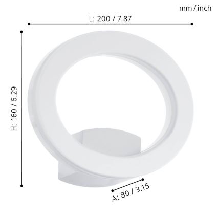 Eglo - Уличный светодиодный настенный светильник LED/10W/230V IP44