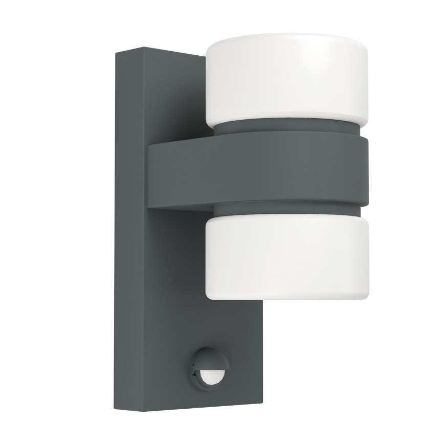 Eglo - Вуличний світлодіодний настінний світильник з датчиком 2xLED/6W IP44