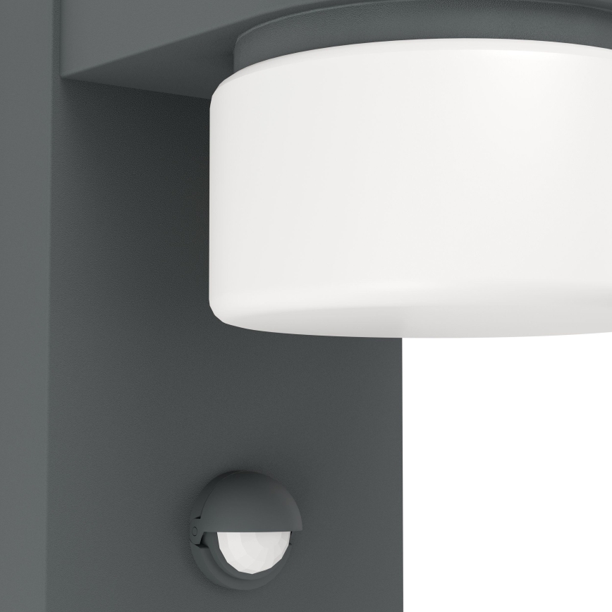 Eglo - Уличный светодиодный настенный светильник с датчиком 2xLED/6W IP44