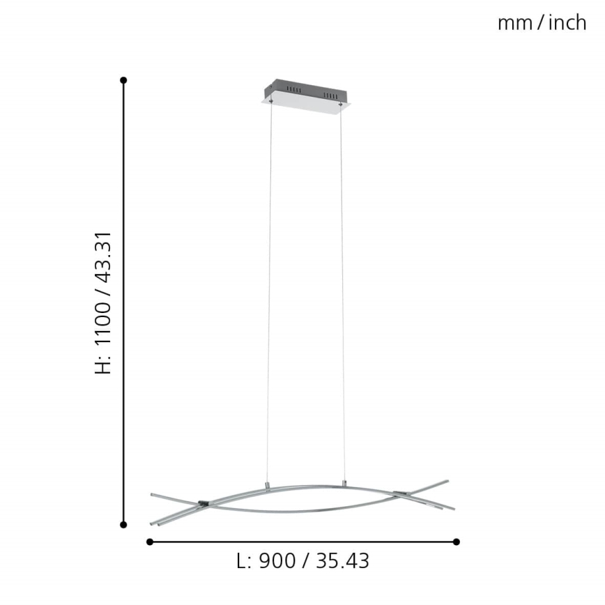 Eglo - Светодиодная подвесная люстра 3xLED/9W/230V