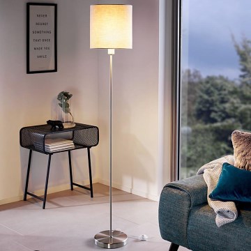 Eglo 96377 - Торшер PASTERI 1xE27/60W/230V, диаметр 28 см, серый