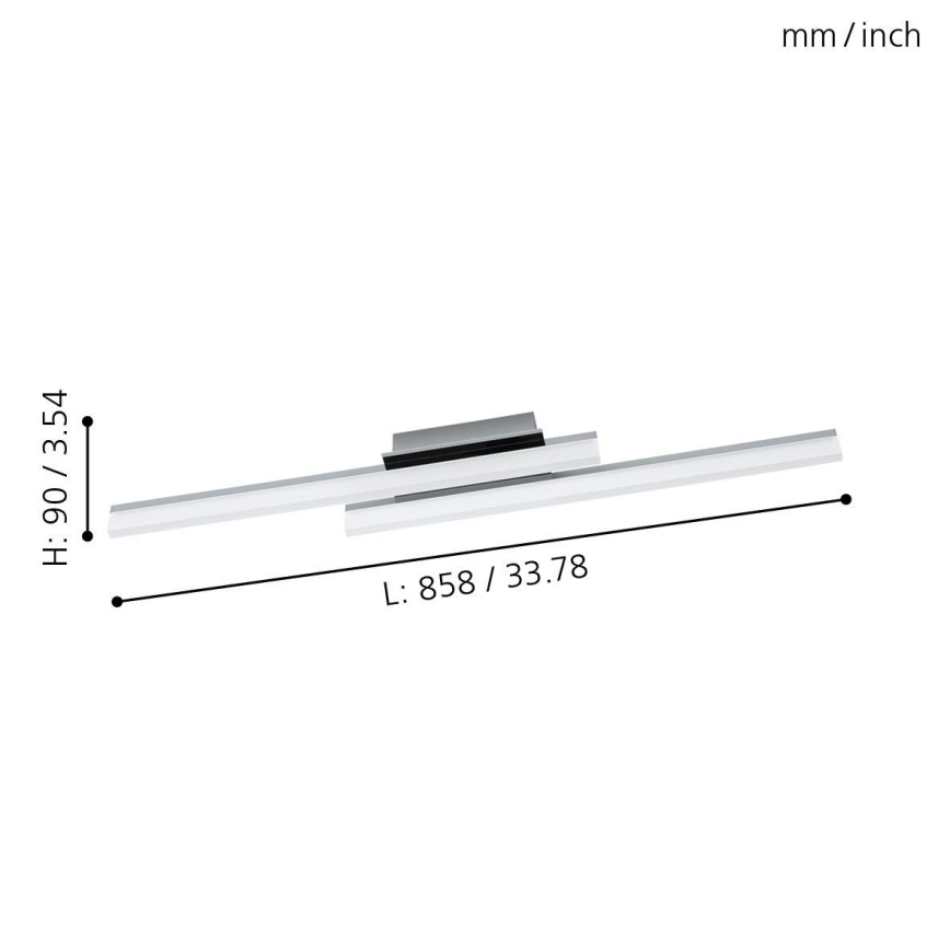 Eglo - Світлодіодний стельовий світильник 2xLED/10W/230V