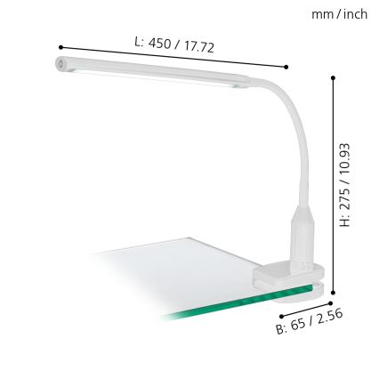 Eglo - Світлодіодна регульована лампа з зажимом LED/4,5W/230V