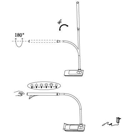 Eglo - Світлодіодна настільна лампа з регульованою яскравістю LED/3,5W/230V