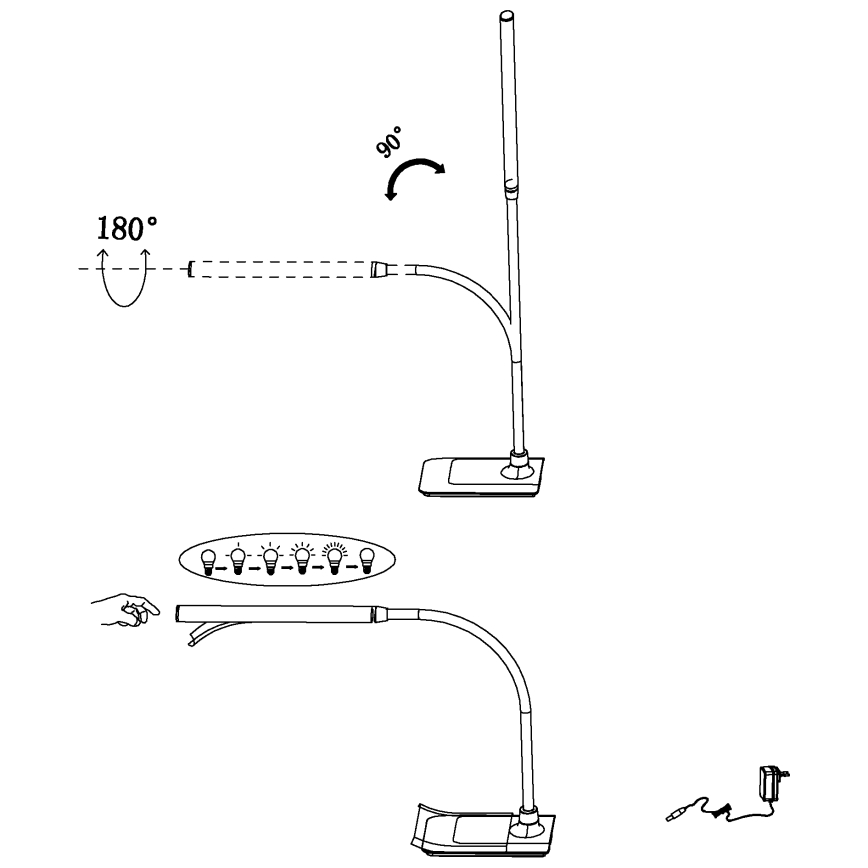 Eglo - Світлодіодна настільна лампа з регульованою яскравістю LED/3,5W/230V