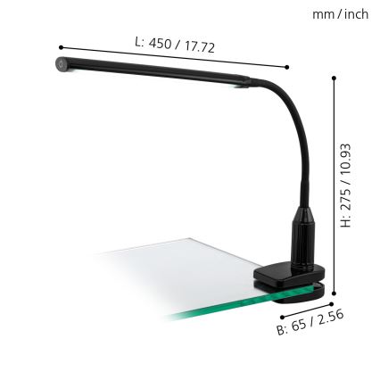 Eglo - Світлодіодна регульована лампа з зажимом LED/4,5W/230V