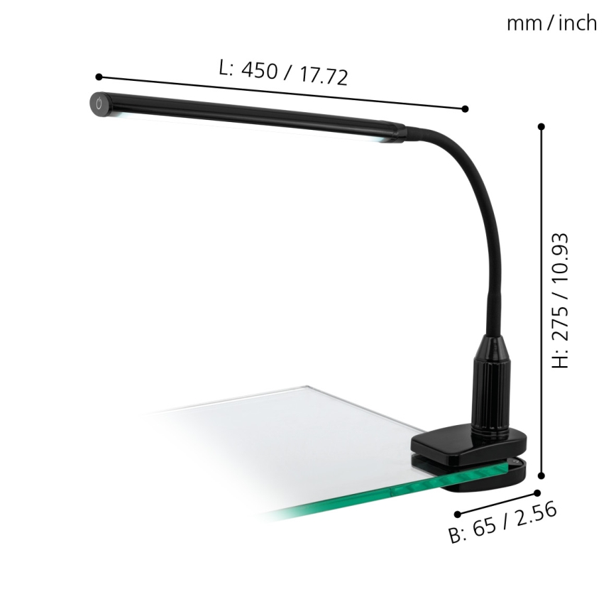 Eglo - Світлодіодна регульована лампа з зажимом LED/4,5W/230V