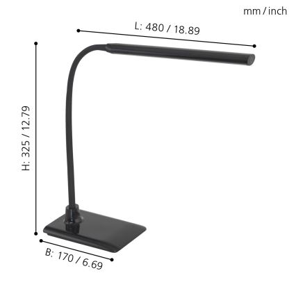 Eglo - Світлодіодна настільна лампа з регульованою яскравістю LED/4,5W/230V