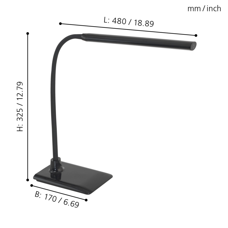 Eglo - Світлодіодна настільна лампа з регульованою яскравістю LED/4,5W/230V