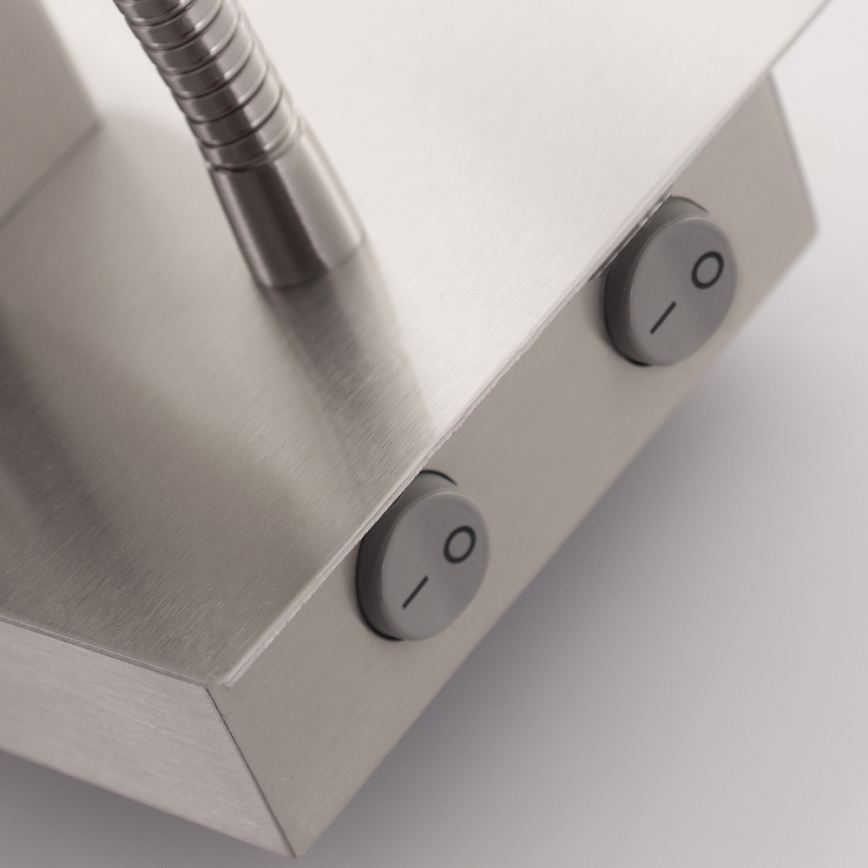 Eglo - Гнучкий світильник LED 1xE27/40W+LED/3,8W білий