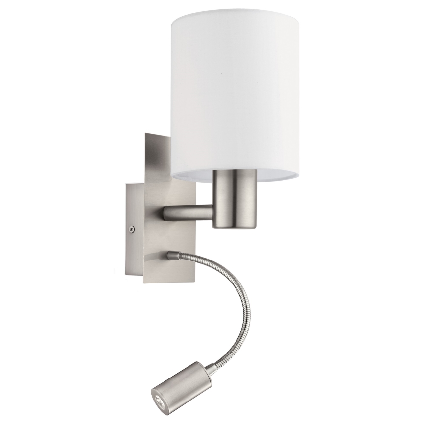 Eglo - Светодиодный настенный светильник 1xE27/40W+LED/3,8W белый