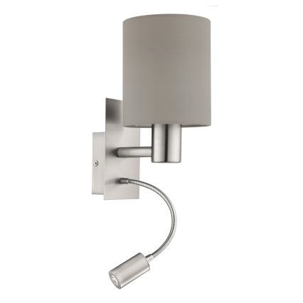 Eglo - LED Гнучкий світильник 1xE27/40W+LED/3,8W taupe