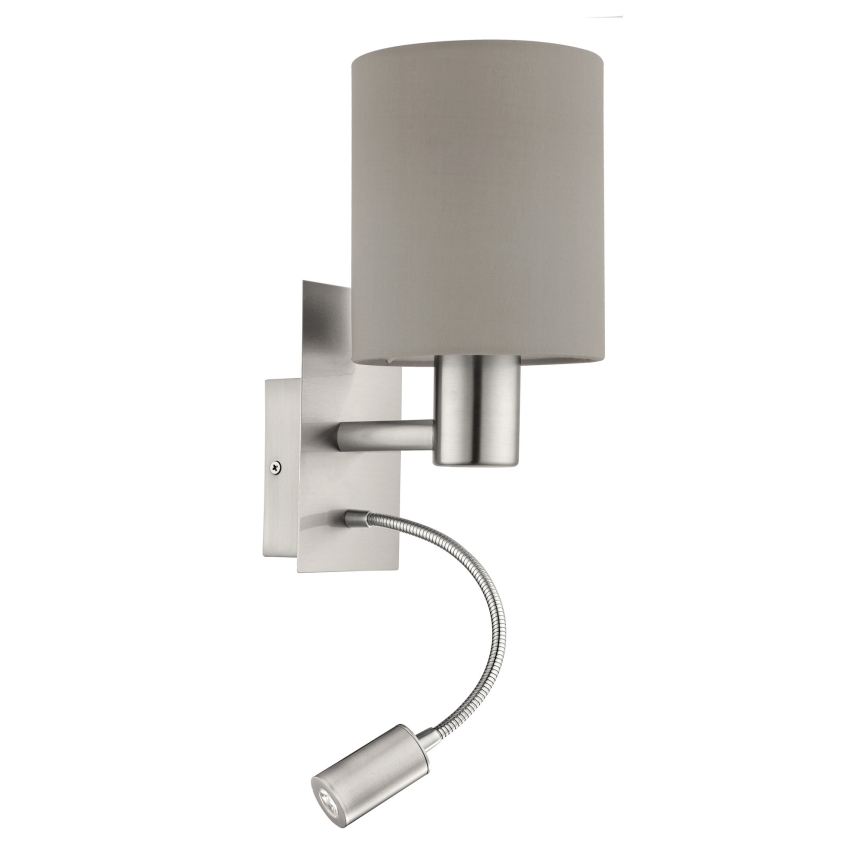 Eglo - LED Гнучкий світильник 1xE27/40W+LED/3,8W taupe