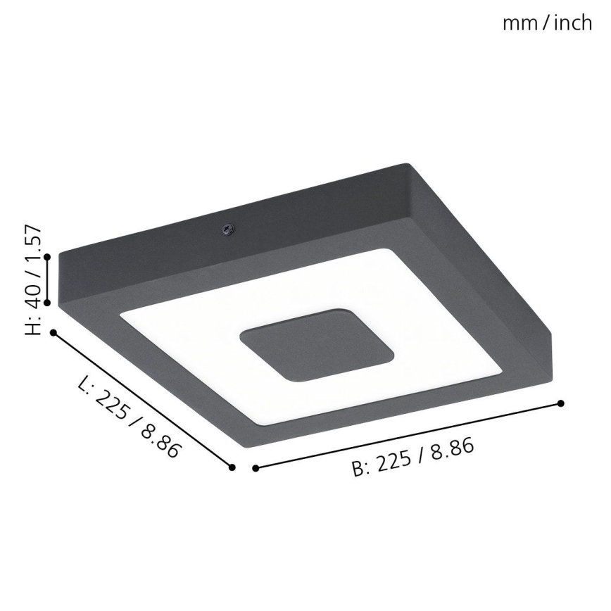 Eglo - Уличный светодиодный потолочный светильник LED/16,5W/230V IP44