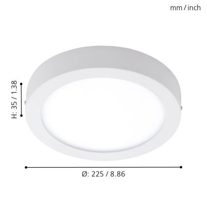 Eglo - Уличный светодиодный потолочный светильник LED/16,5W/230V IP44