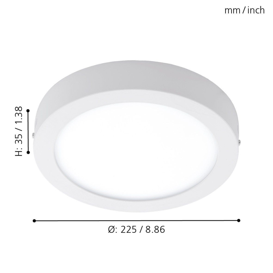 Eglo - Вуличний світлодіодний стельовий світильник LED/16,5W/230V IP44