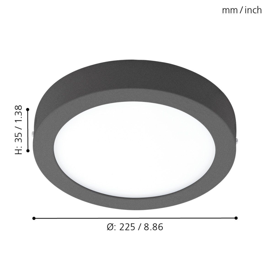 Eglo - Вуличний світлодіодний стельовий світильник LED/16,5W/230V IP44