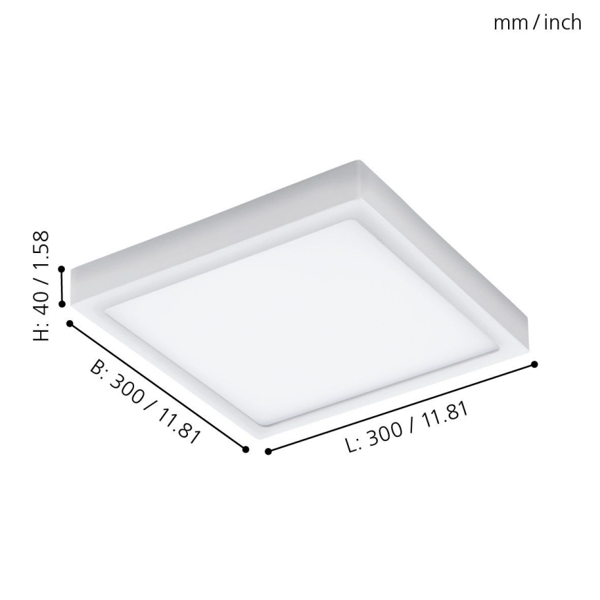 Eglo - Вуличний світлодіодний стельовий світильник LED/22W IP44