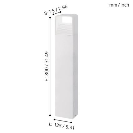 Eglo 96499 - Вулична світлодіодна лампа DONINNI 1xLED/5W/230V IP44