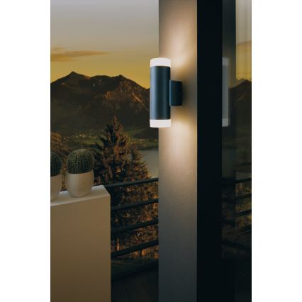 Eglo - Уличный светодиодный настенный светильник 2xGU10/5W IP44
