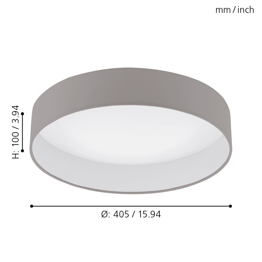 Eglo - Светодиодный потолочный светильник с регулированием яркости 1xLED/18W/230V
