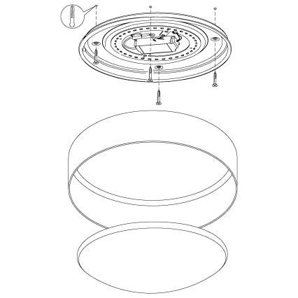 Eglo - Светодиодный потолочный светильник с регулированием яркости 1xLED/18W/230V