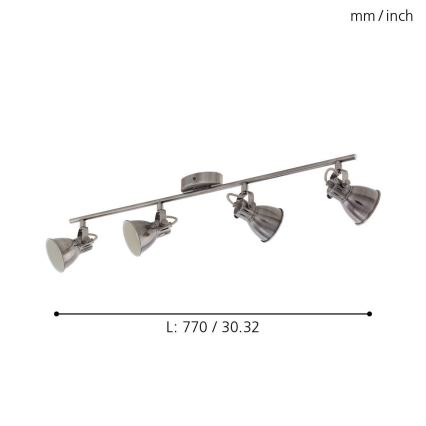 Eglo - Светодиодный прожектор 4xGU10/3,3W/230V