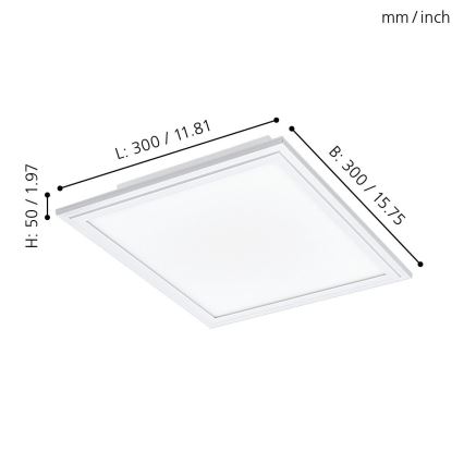 Eglo - Светодиодный RGBW-светильник с регулированием яркости SALOBRENA-C LED/16W + дистанционное управление
