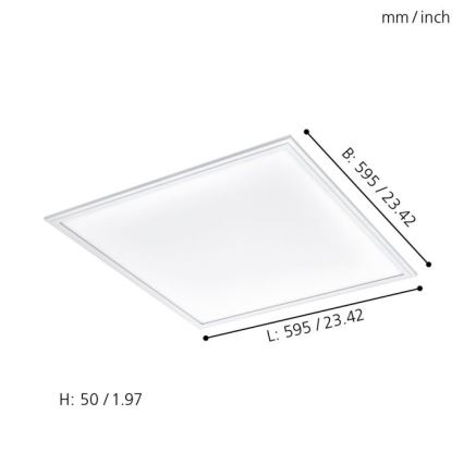 Eglo - LED RGBW Світильник з регулюванням яскравості SALOBRENA-C LED/30,5W/230V + пульт дистанційного керування