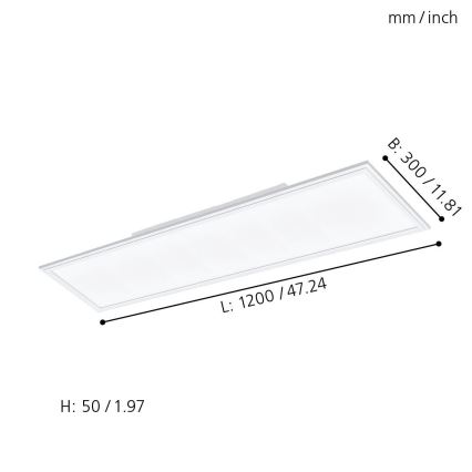 Eglo - Светодиодный RGBW-светильник с регулированием яркости SALOBRENA-C LED/31W + дистанционное управление