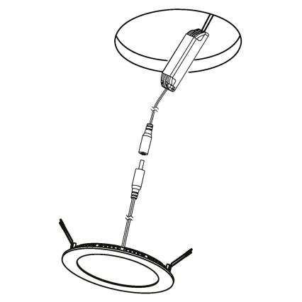 Eglo - LED RGBW димований вбудований стельовий світильник FUEVA-C LED/15,6W/230V діам. 22,5 см