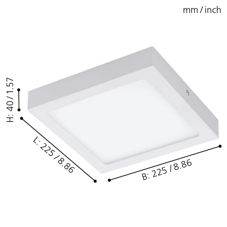 Eglo - Світлодіодний стельовий світильник RGB з регулюванням яскравості FUEVA-C LED/15,6W/230V