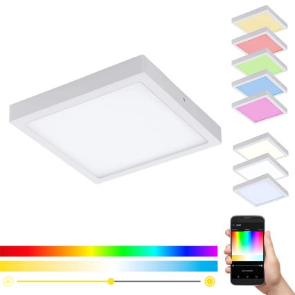 Eglo - светодиодный RGBW диммируемый потолочный светильник FUEVA-C LED/21W/230V 30x30 cm