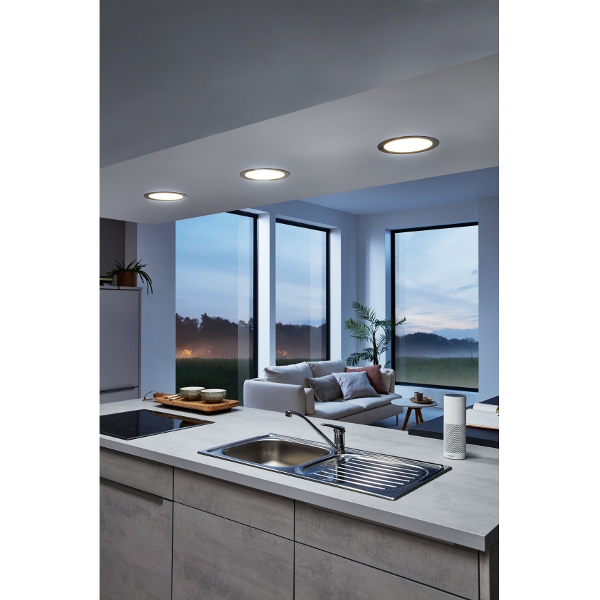 Eglo - диммируемый RGB-светодиодный встраиваемый потолочный светильник FUEVA-C LED/15,6W/230V диаметр 22,5 см