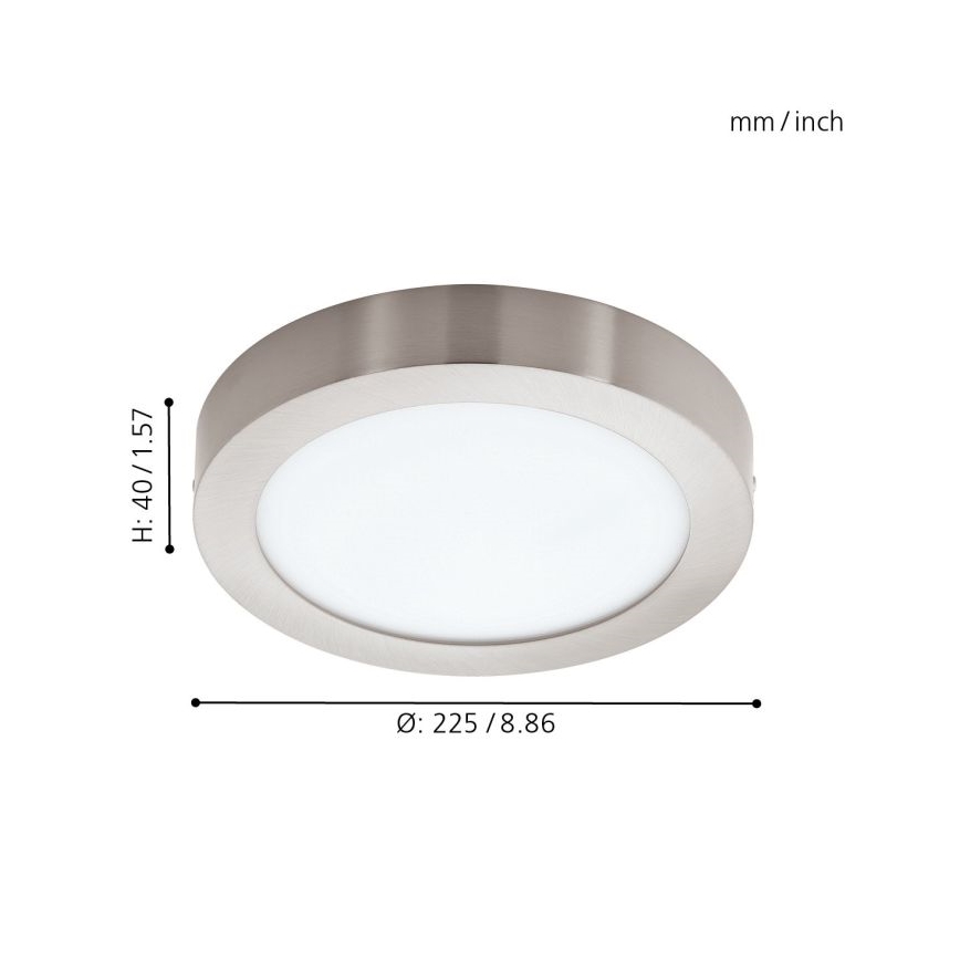 Eglo - світлодіодний RGBW затемнюваний стельовий світильник FUEVA-C LED/15,6 Вт/230 В Bluetooth, діам. 22,5 см