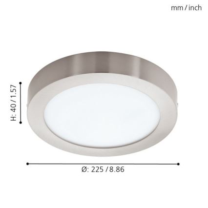 Eglo - LED RGBW Стельовий світильник з регулюванням яскравості FUEVA-C LED/15,6W/230V Bluetooth