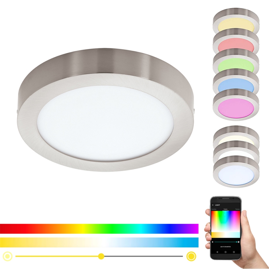 Eglo - Светодиодный потолочный RGBW-светильник с регулированием яркости FUEVA-C LED/21W/230V Bluetooth